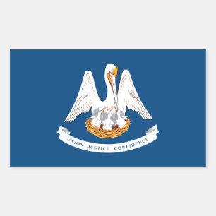 Louisiana State Flag Design Rectangular Sticker