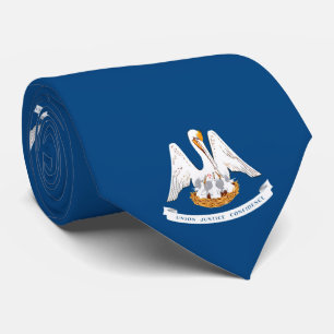 Louisiana State Flag Design Tie