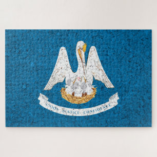 Louisiana State Flag Grunge Jigsaw Puzzle