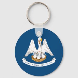 Louisiana State Flag Key Ring
