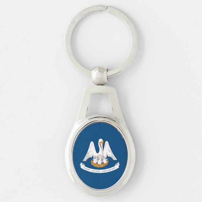 Louisiana State Flag Key Ring (Front)