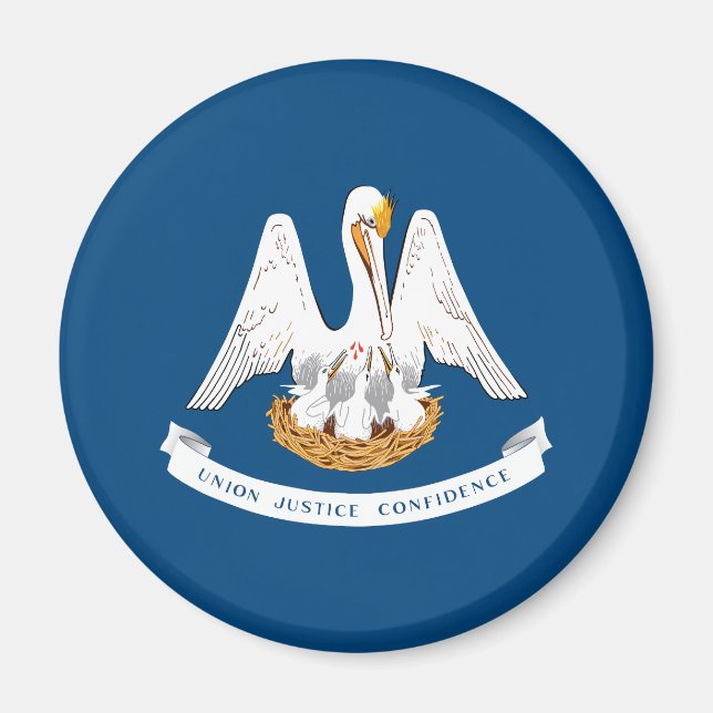 Louisiana State Flag Magnet (Front)