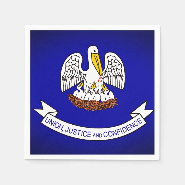 Louisiana State Flag Paper Party Napkins (Front)