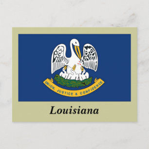 Louisiana State Flag Postcard