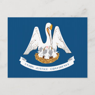 Louisiana State Flag Postcard
