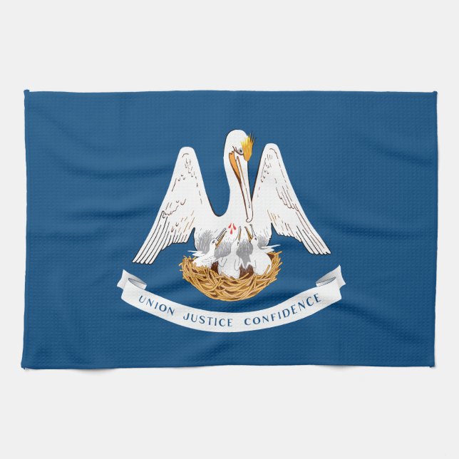 Louisiana State Flag Tea Towel (Horizontal)
