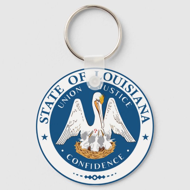 Louisiana state flag usa united america symbol sea key ring (Front)