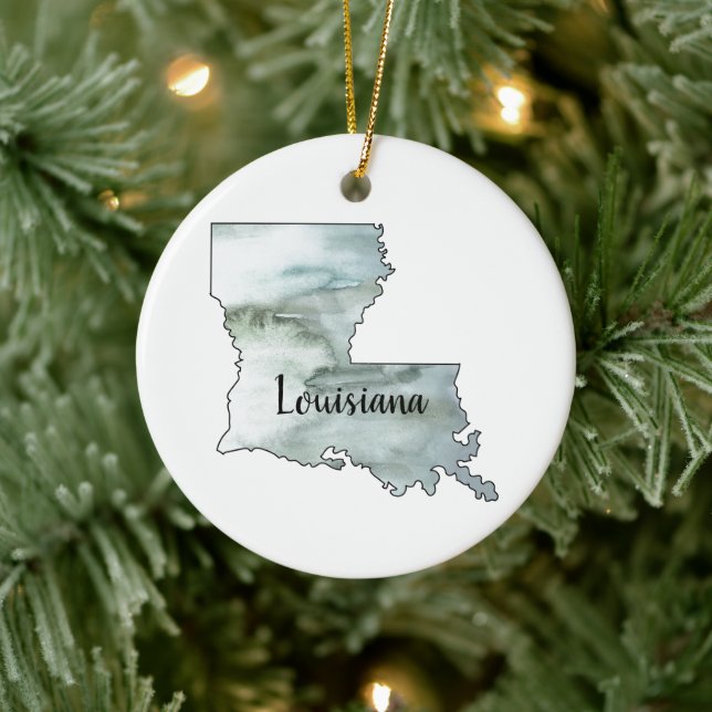 Louisiana State Illustration Ornament (Tree)