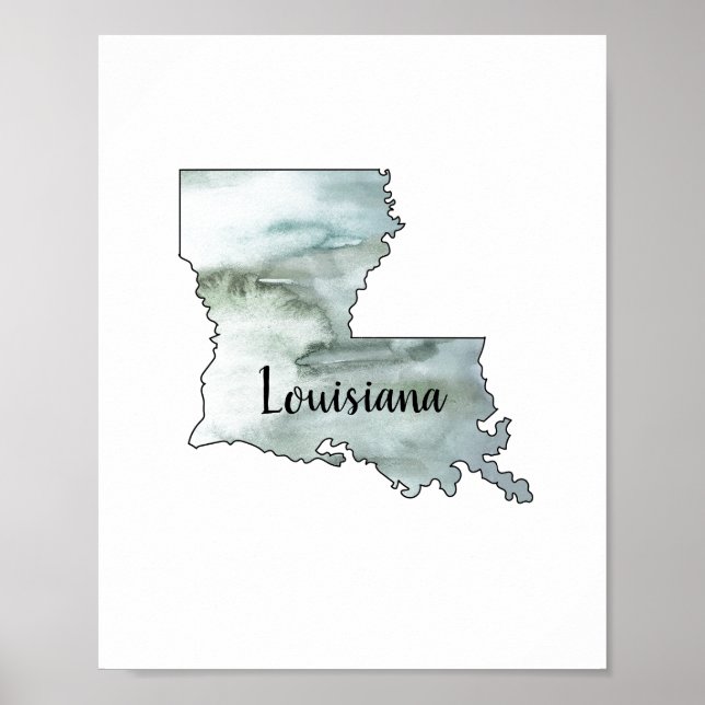 Louisiana State Illustration Painting Poster (Front)