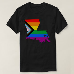 Louisiana State Pride LGBTQ Progress Pride T-Shirt