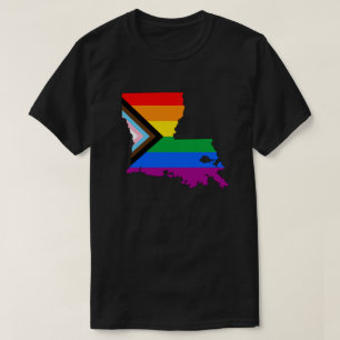 Louisiana State Pride LGBTQ Progress Pride T-Shirt