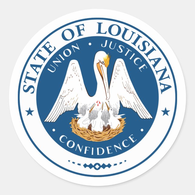 Louisiana State Seal Stickers (Front)