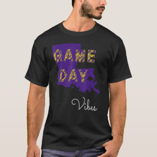 Louisiana State Tigers Football Game Day Vibes Tai T-Shirt