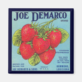 Louisiana Stawberry Crate Label Magnet