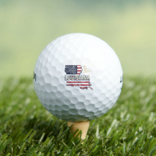 Louisiana United States Retro Map Vintage USA Golf Balls