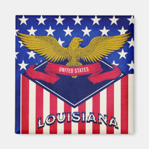 Louisiana USA Flag Magnet