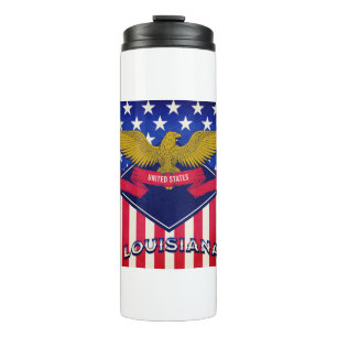 Louisiana USA Flag Thermal Tumbler