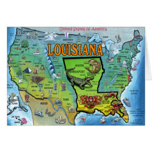 Louisiana USA Map