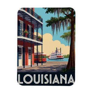 Louisiana USA New Orleans Culture Bayou Travel 🎺 Magnet
