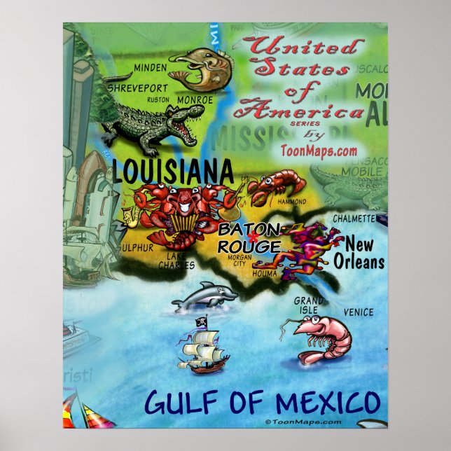 Louisiana USA Poster (Front)