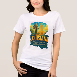  Louisiana vibrant artistic T-shirt design!  Tri-Blend Shirt