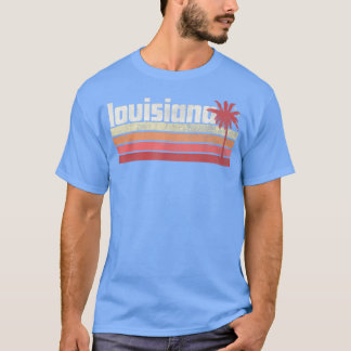 Louisiana  Vintage Retro 70s 80s Gift Beach Palm T T-Shirt