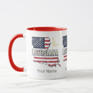 Louisiana with Pelican Vintage USA Design Mug