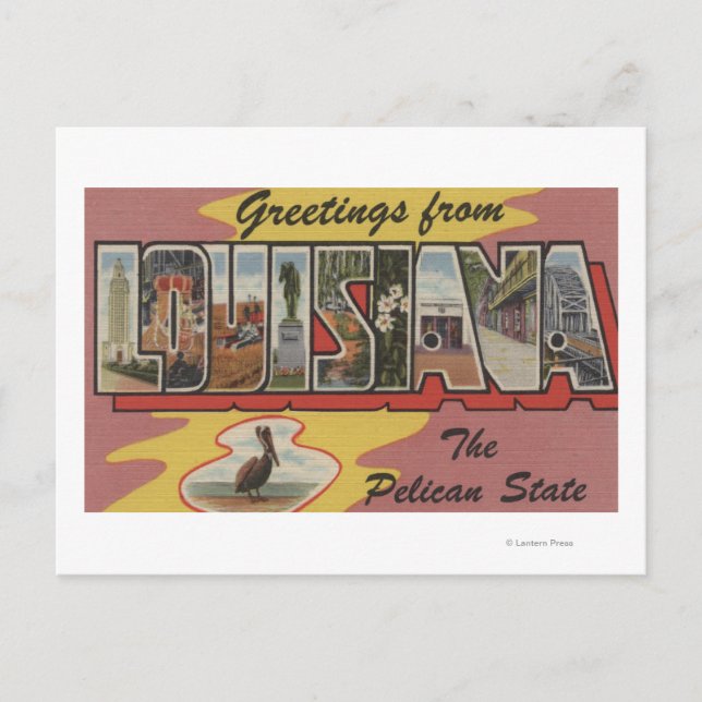 LouisianaLarge Letter ScenesLouisiana 2 Postcard (Front)