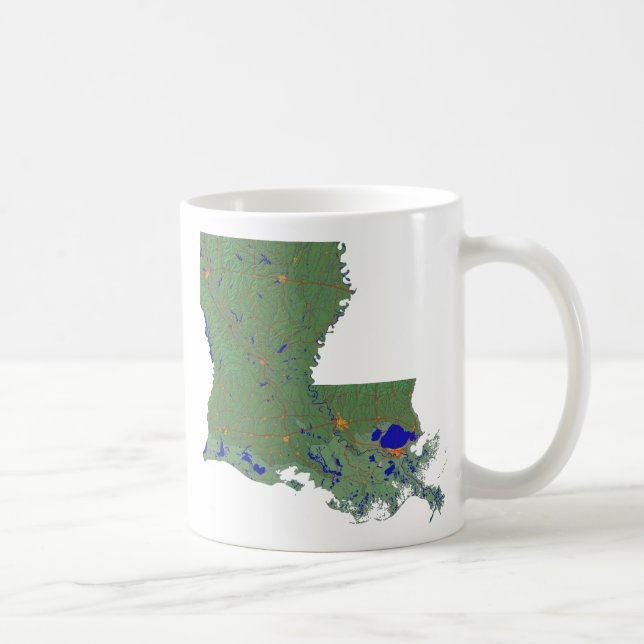 Louisianan Flag + Map Mug (Right)