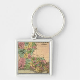 LouisianaPanoramic MapLouisiana Key Ring