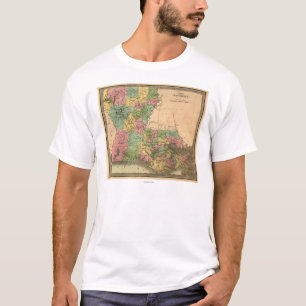 LouisianaPanoramic MapLouisiana T-Shirt
