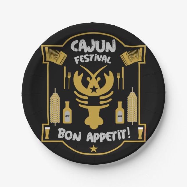 Louisiana's Cajun Bayou    Paper Plate (Front)