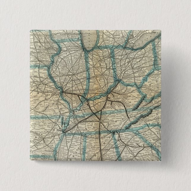 Louisville and Nashville Railroad 2 15 Cm Square Badge (Front)