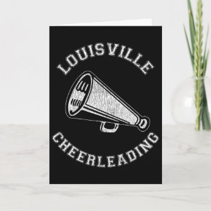 Louisville Cheer Distressed Retro 90's Cheerleader Card