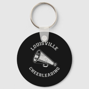Louisville Cheer Distressed Retro 90's Cheerleader Key Ring