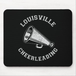 Louisville Cheer Distressed Retro 90's Cheerleader Mouse Pad
