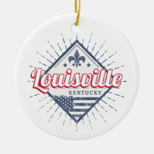 Louisville City Kentucky United States Vintage USA Ceramic Tree Decoration