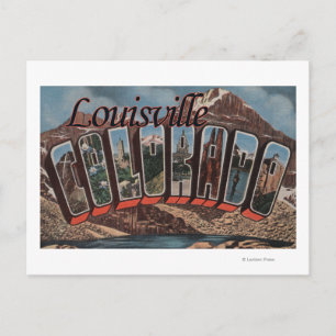 Louisville, Colorado - Large Letter Scenes Postcard