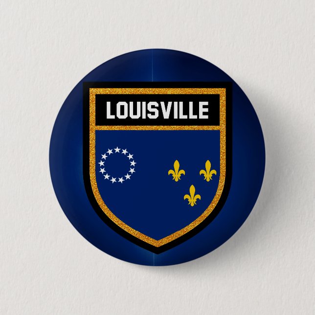 Louisville Flag 6 Cm Round Badge (Front)