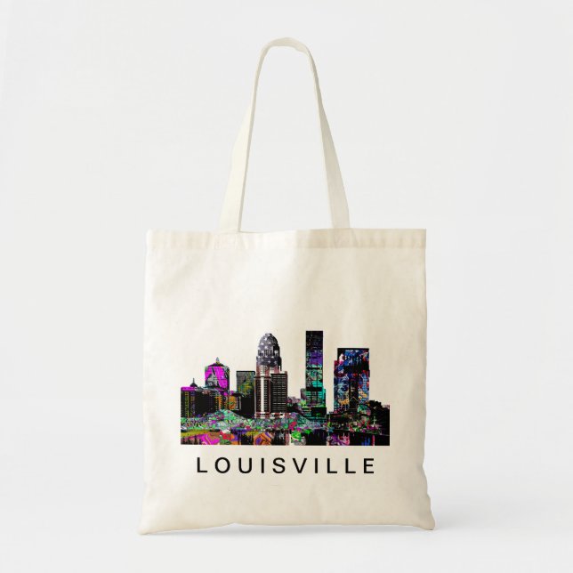 Louisville in graffiti tote bag (Front)