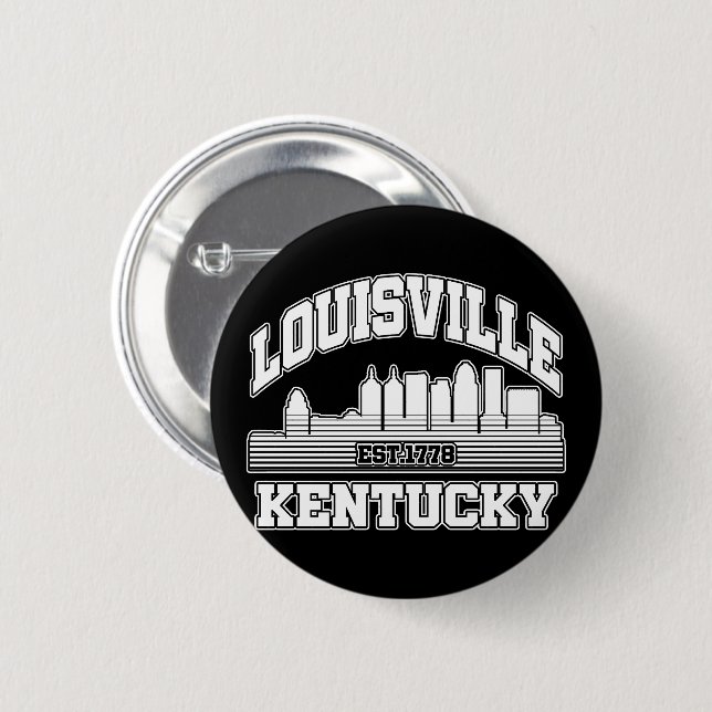 Louisville,Kentucky 6 Cm Round Badge (Front & Back)