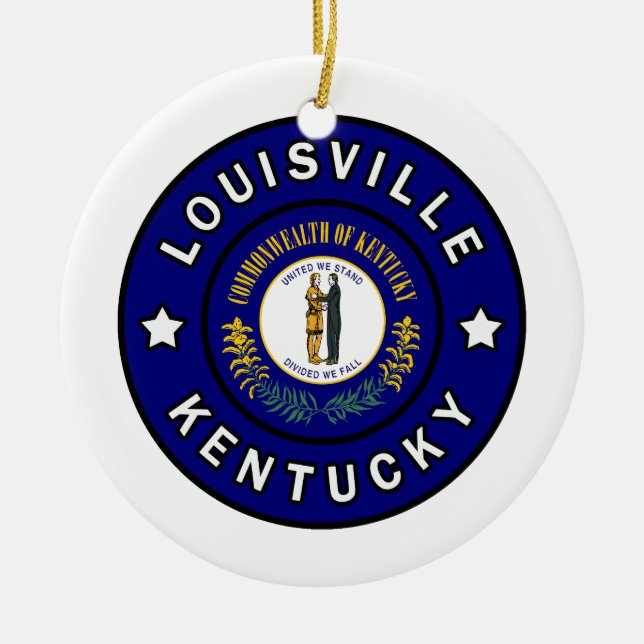 Louisville Kentucky Ceramic Tree Decoration (Front)
