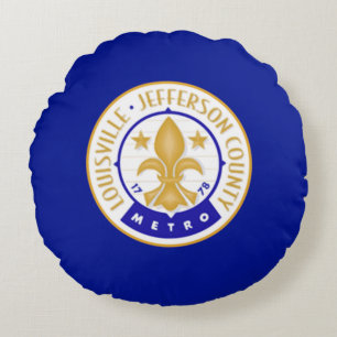 Louisville (Kentucky) City flag Round Cushion