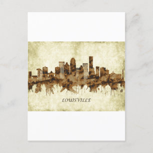 Louisville Kentucky Cityscape Holiday Postcard