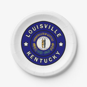Louisville Kentucky Paper Plate