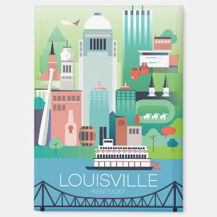 Louisville, Kentucky Refrigerator Magnet