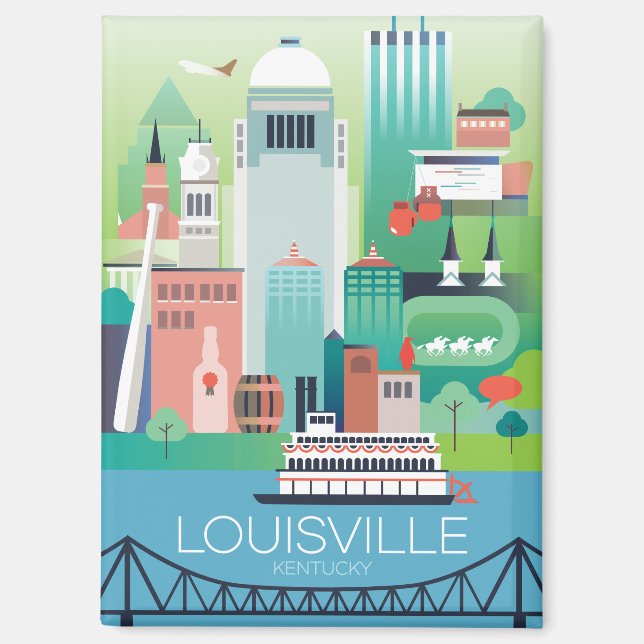 Louisville, Kentucky Refrigerator Magnet (Front)