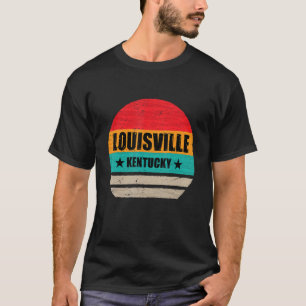 Louisville Kentucky Retro Vintage Sunset Us State  T-Shirt