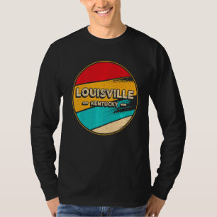 Louisville Kentucky Retro Vintage Sunset Us State T-Shirt