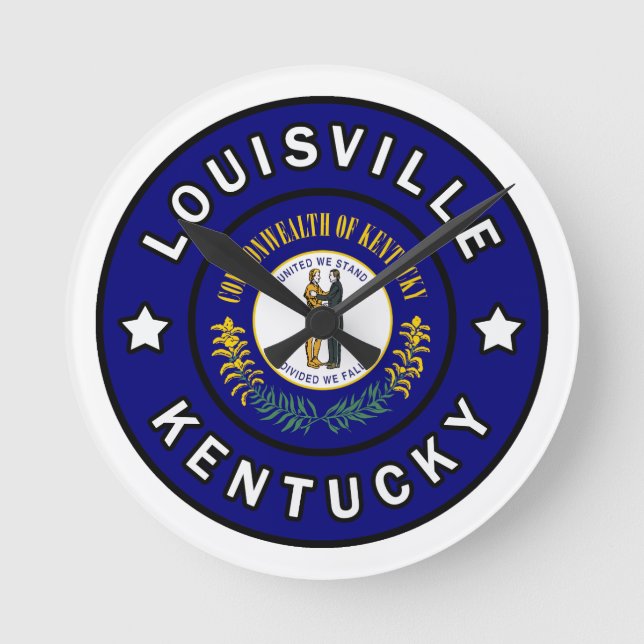 Louisville Kentucky Round Clock (Front)